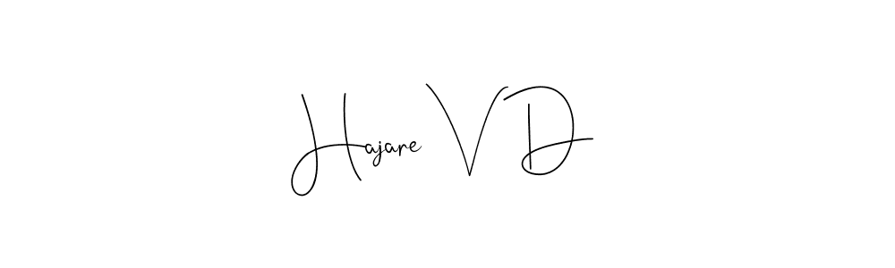 Use a signature maker to create a handwritten signature online. With this signature software, you can design (Andilay-7BmLP) your own signature for name Hajare V D. Hajare V D signature style 4 images and pictures png