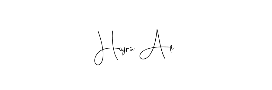 You should practise on your own different ways (Andilay-7BmLP) to write your name (Hajra Ali) in signature. don't let someone else do it for you. Hajra Ali signature style 4 images and pictures png