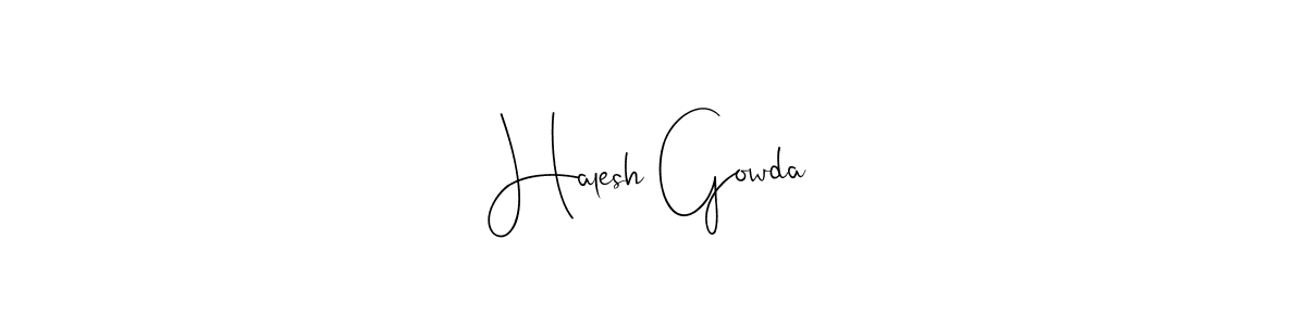 This is the best signature style for the Halesh Gowda name. Also you like these signature font (Andilay-7BmLP). Mix name signature. Halesh Gowda signature style 4 images and pictures png