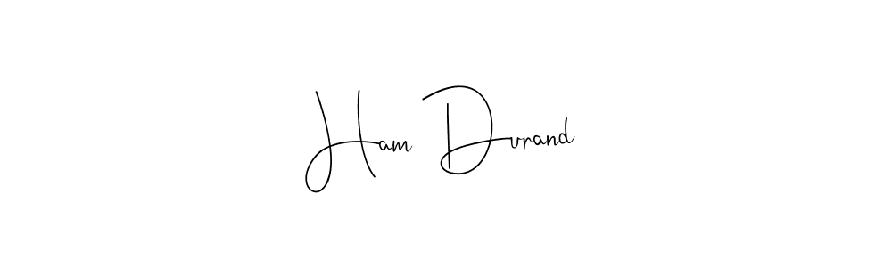 Also You can easily find your signature by using the search form. We will create Ham Durand name handwritten signature images for you free of cost using Andilay-7BmLP sign style. Ham Durand signature style 4 images and pictures png