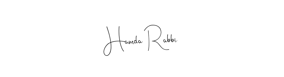 Make a beautiful signature design for name Hamda Rabbi. Use this online signature maker to create a handwritten signature for free. Hamda Rabbi signature style 4 images and pictures png