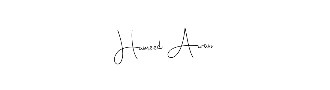 Hameed Awan stylish signature style. Best Handwritten Sign (Andilay-7BmLP) for my name. Handwritten Signature Collection Ideas for my name Hameed Awan. Hameed Awan signature style 4 images and pictures png
