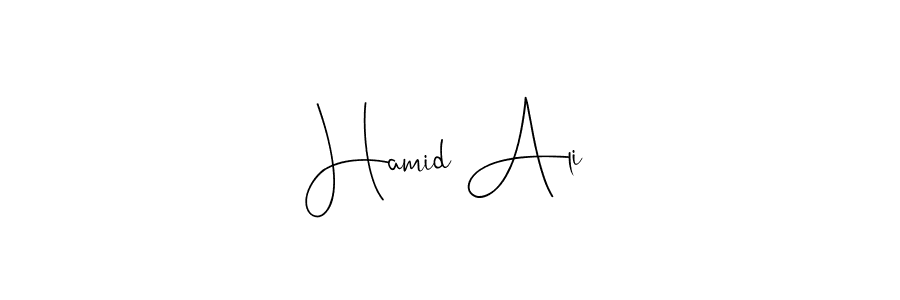 Make a beautiful signature design for name Hamid Ali. With this signature (Andilay-7BmLP) style, you can create a handwritten signature for free. Hamid Ali signature style 4 images and pictures png