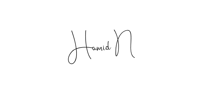 How to make Hamid N signature? Andilay-7BmLP is a professional autograph style. Create handwritten signature for Hamid N name. Hamid N signature style 4 images and pictures png