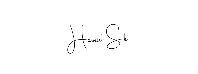 Make a beautiful signature design for name Hamid Sk. With this signature (Andilay-7BmLP) style, you can create a handwritten signature for free. Hamid Sk signature style 4 images and pictures png