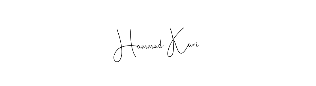 Make a beautiful signature design for name Hammad Kari. With this signature (Andilay-7BmLP) style, you can create a handwritten signature for free. Hammad Kari signature style 4 images and pictures png