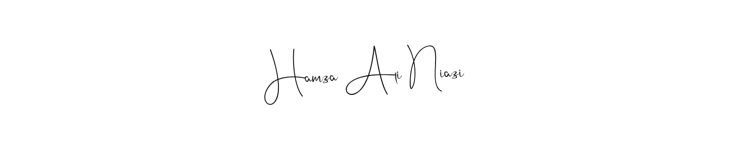 Create a beautiful signature design for name Hamza Ali Niazi. With this signature (Andilay-7BmLP) fonts, you can make a handwritten signature for free. Hamza Ali Niazi signature style 4 images and pictures png