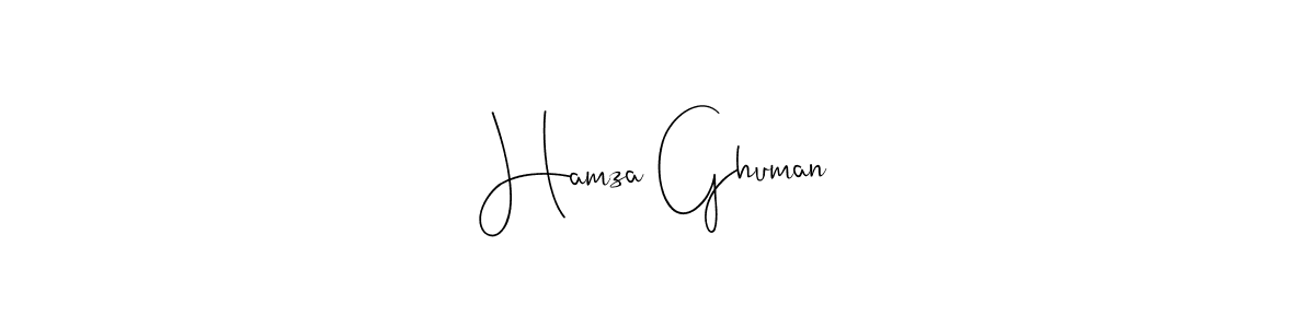 Use a signature maker to create a handwritten signature online. With this signature software, you can design (Andilay-7BmLP) your own signature for name Hamza Ghuman. Hamza Ghuman signature style 4 images and pictures png