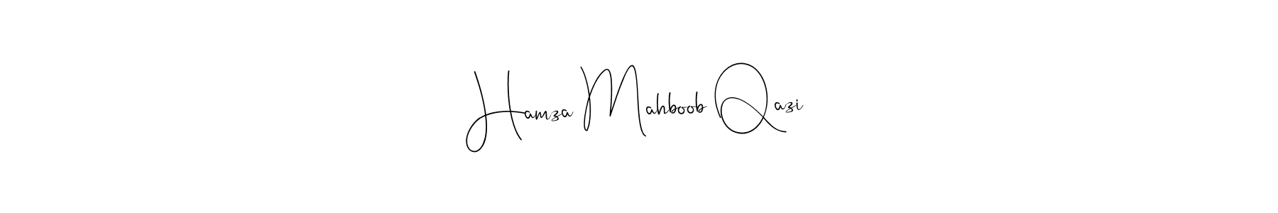 See photos of Hamza Mahboob Qazi official signature by Spectra . Check more albums & portfolios. Read reviews & check more about Andilay-7BmLP font. Hamza Mahboob Qazi signature style 4 images and pictures png