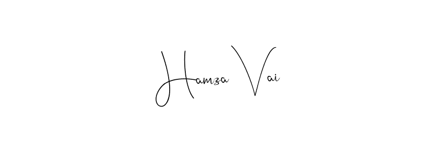Design your own signature with our free online signature maker. With this signature software, you can create a handwritten (Andilay-7BmLP) signature for name Hamza Vai. Hamza Vai signature style 4 images and pictures png