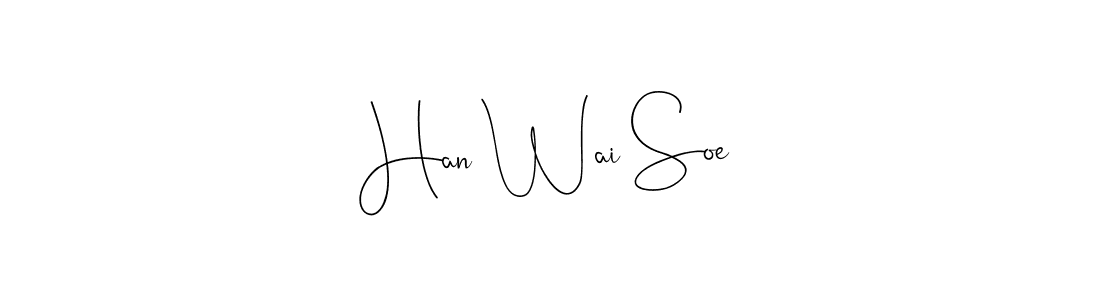 This is the best signature style for the Han Wai Soe name. Also you like these signature font (Andilay-7BmLP). Mix name signature. Han Wai Soe signature style 4 images and pictures png