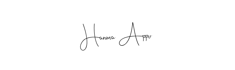 Andilay-7BmLP is a professional signature style that is perfect for those who want to add a touch of class to their signature. It is also a great choice for those who want to make their signature more unique. Get Hanma Appu name to fancy signature for free. Hanma Appu signature style 4 images and pictures png