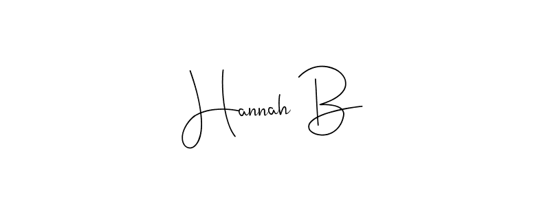 How to make Hannah B name signature. Use Andilay-7BmLP style for creating short signs online. This is the latest handwritten sign. Hannah B signature style 4 images and pictures png