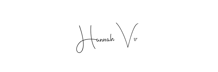 Make a beautiful signature design for name Hannah Vu. Use this online signature maker to create a handwritten signature for free. Hannah Vu signature style 4 images and pictures png