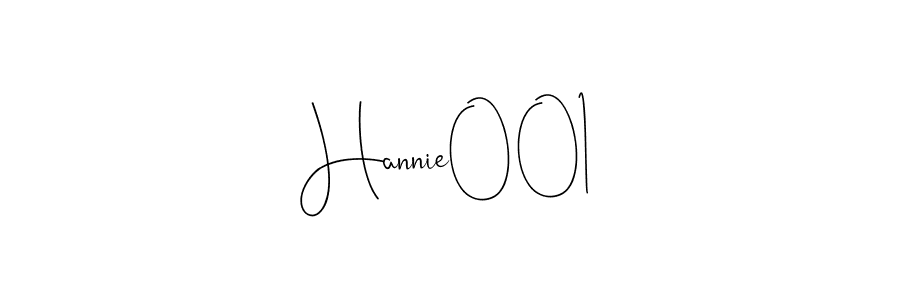 Design your own signature with our free online signature maker. With this signature software, you can create a handwritten (Andilay-7BmLP) signature for name Hannie001. Hannie001 signature style 4 images and pictures png