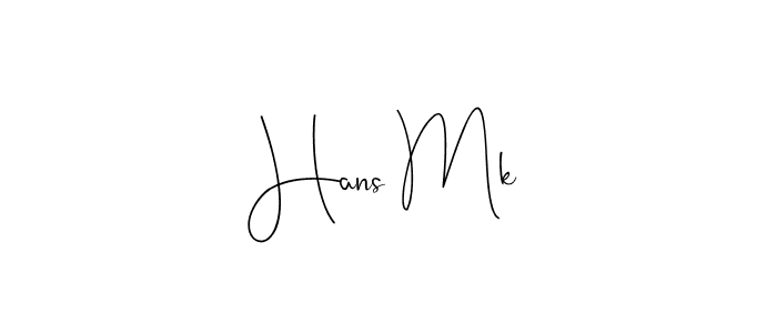 Design your own signature with our free online signature maker. With this signature software, you can create a handwritten (Andilay-7BmLP) signature for name Hans Mk. Hans Mk signature style 4 images and pictures png