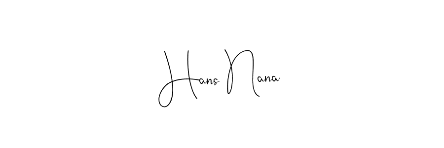 The best way (Andilay-7BmLP) to make a short signature is to pick only two or three words in your name. The name Hans Nana include a total of six letters. For converting this name. Hans Nana signature style 4 images and pictures png