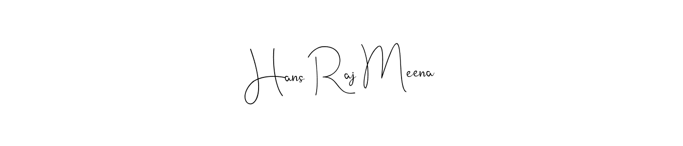 The best way (Andilay-7BmLP) to make a short signature is to pick only two or three words in your name. The name Hans Raj Meena include a total of six letters. For converting this name. Hans Raj Meena signature style 4 images and pictures png