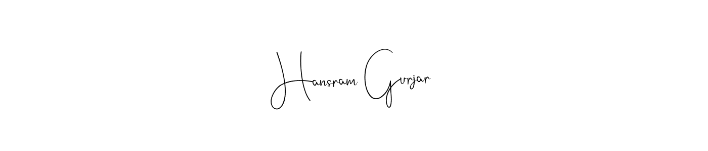 You can use this online signature creator to create a handwritten signature for the name Hansram Gurjar. This is the best online autograph maker. Hansram Gurjar signature style 4 images and pictures png