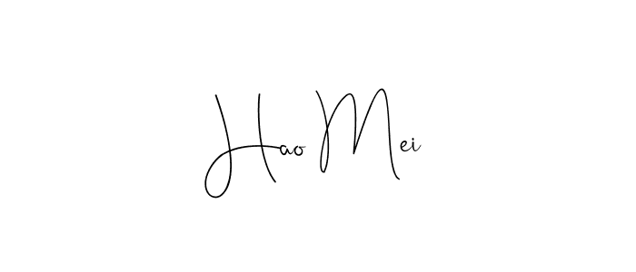 The best way (Andilay-7BmLP) to make a short signature is to pick only two or three words in your name. The name Hao Mei include a total of six letters. For converting this name. Hao Mei signature style 4 images and pictures png