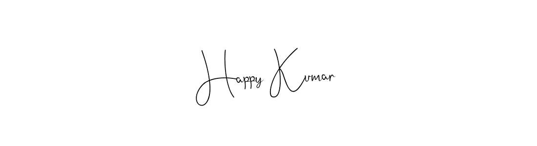 Make a beautiful signature design for name Happy Kumar. With this signature (Andilay-7BmLP) style, you can create a handwritten signature for free. Happy Kumar signature style 4 images and pictures png