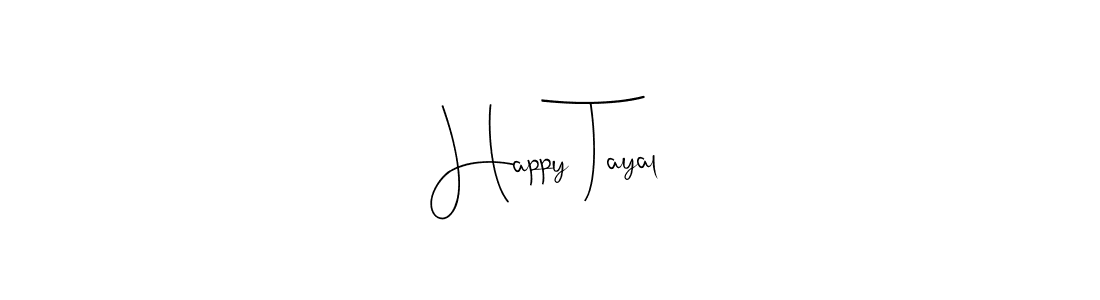 How to make Happy Tayal name signature. Use Andilay-7BmLP style for creating short signs online. This is the latest handwritten sign. Happy Tayal signature style 4 images and pictures png