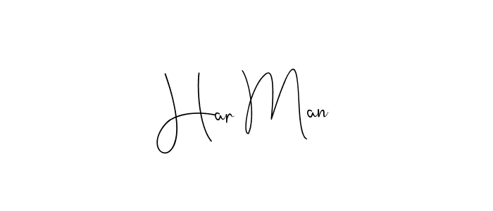 How to make Har Man name signature. Use Andilay-7BmLP style for creating short signs online. This is the latest handwritten sign. Har Man signature style 4 images and pictures png