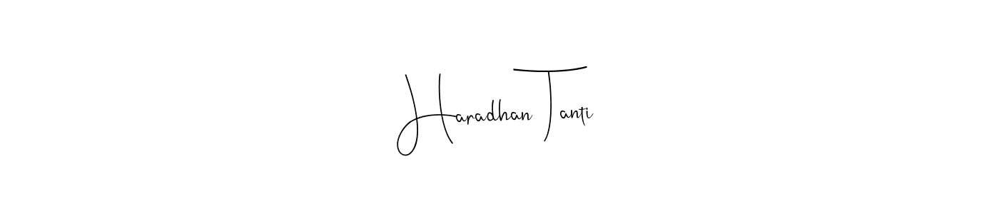 Use a signature maker to create a handwritten signature online. With this signature software, you can design (Andilay-7BmLP) your own signature for name Haradhan Tanti. Haradhan Tanti signature style 4 images and pictures png