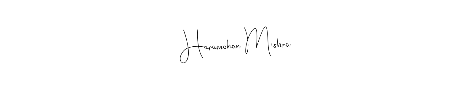 Make a beautiful signature design for name Haramohan Mishra. With this signature (Andilay-7BmLP) style, you can create a handwritten signature for free. Haramohan Mishra signature style 4 images and pictures png