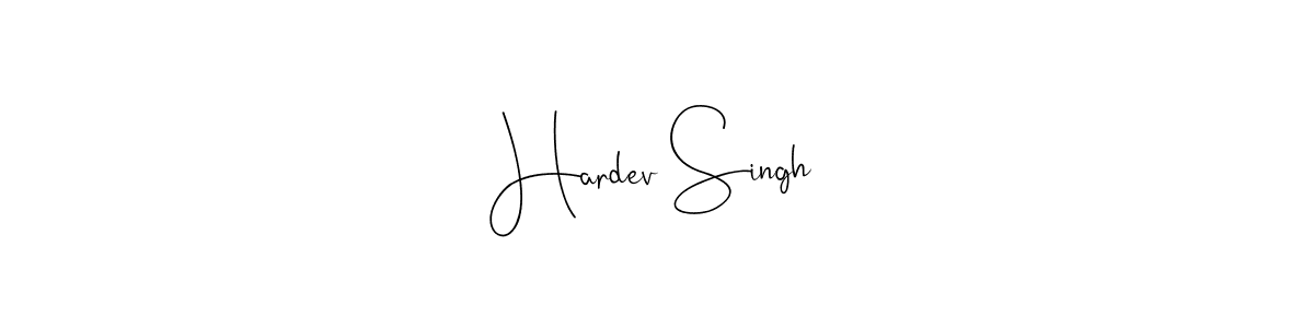 You should practise on your own different ways (Andilay-7BmLP) to write your name (Hardev Singh) in signature. don't let someone else do it for you. Hardev Singh signature style 4 images and pictures png