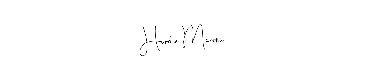 Also we have Hardik Marolia name is the best signature style. Create professional handwritten signature collection using Andilay-7BmLP autograph style. Hardik Marolia signature style 4 images and pictures png