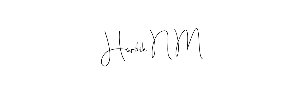 Once you've used our free online signature maker to create your best signature Andilay-7BmLP style, it's time to enjoy all of the benefits that Hardik N M name signing documents. Hardik N M signature style 4 images and pictures png