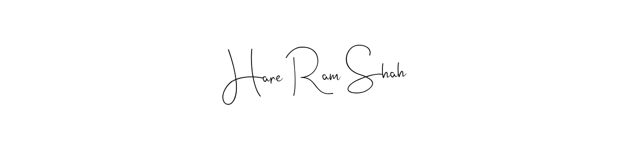 Also we have Hare Ram Shah name is the best signature style. Create professional handwritten signature collection using Andilay-7BmLP autograph style. Hare Ram Shah signature style 4 images and pictures png