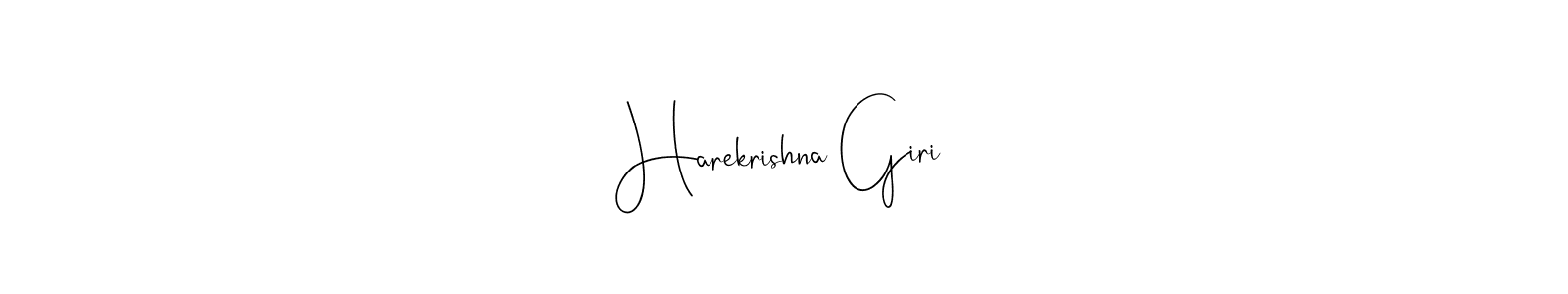 Create a beautiful signature design for name Harekrishna Giri. With this signature (Andilay-7BmLP) fonts, you can make a handwritten signature for free. Harekrishna Giri signature style 4 images and pictures png