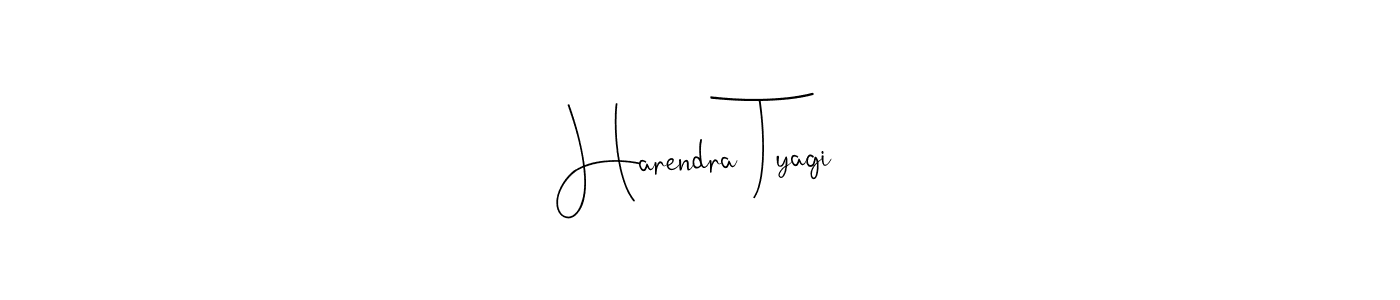 How to make Harendra Tyagi name signature. Use Andilay-7BmLP style for creating short signs online. This is the latest handwritten sign. Harendra Tyagi signature style 4 images and pictures png
