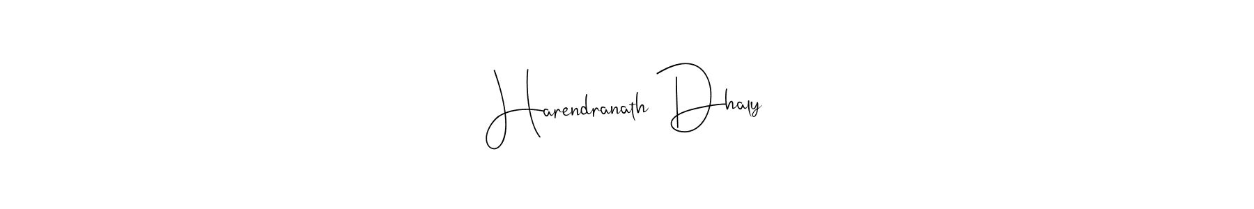 The best way (Andilay-7BmLP) to make a short signature is to pick only two or three words in your name. The name Harendranath Dhaly include a total of six letters. For converting this name. Harendranath Dhaly signature style 4 images and pictures png