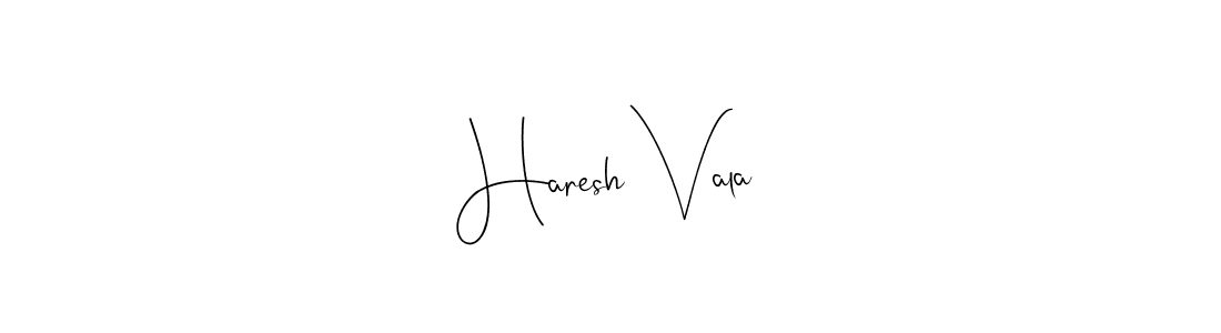 How to make Haresh Vala signature? Andilay-7BmLP is a professional autograph style. Create handwritten signature for Haresh Vala name. Haresh Vala signature style 4 images and pictures png