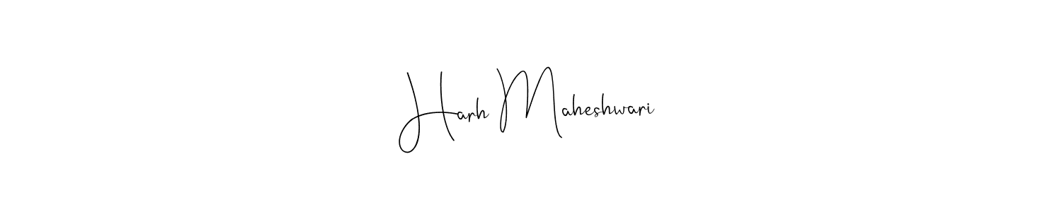 You should practise on your own different ways (Andilay-7BmLP) to write your name (Harh Maheshwari) in signature. don't let someone else do it for you. Harh Maheshwari signature style 4 images and pictures png