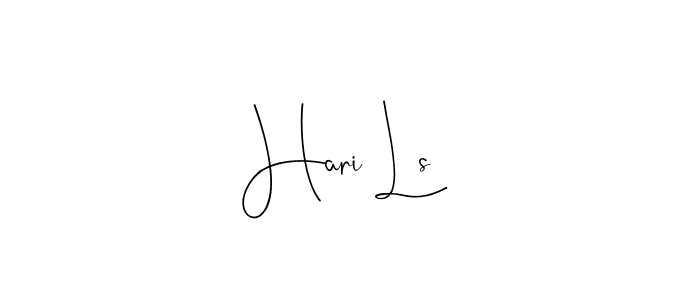 Use a signature maker to create a handwritten signature online. With this signature software, you can design (Andilay-7BmLP) your own signature for name Hari Ls. Hari Ls signature style 4 images and pictures png