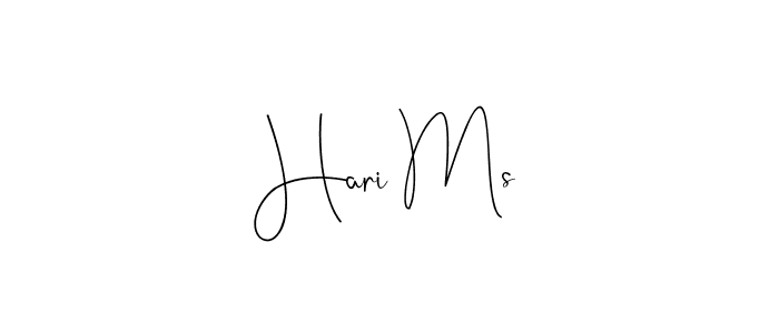 You should practise on your own different ways (Andilay-7BmLP) to write your name (Hari Ms) in signature. don't let someone else do it for you. Hari Ms signature style 4 images and pictures png