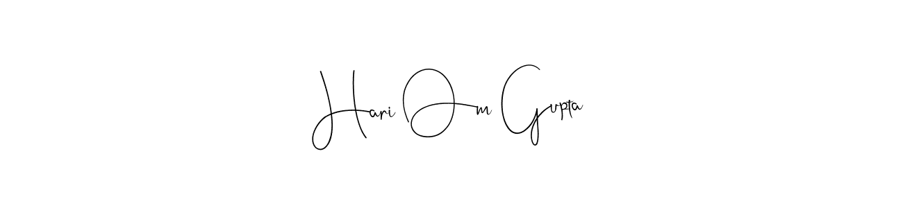 The best way (Andilay-7BmLP) to make a short signature is to pick only two or three words in your name. The name Hari Om Gupta include a total of six letters. For converting this name. Hari Om Gupta signature style 4 images and pictures png