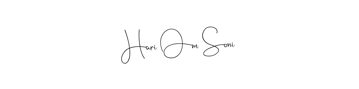Similarly Andilay-7BmLP is the best handwritten signature design. Signature creator online .You can use it as an online autograph creator for name Hari Om Soni. Hari Om Soni signature style 4 images and pictures png