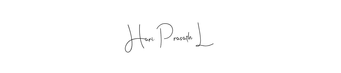 It looks lik you need a new signature style for name Hari Prasath L. Design unique handwritten (Andilay-7BmLP) signature with our free signature maker in just a few clicks. Hari Prasath L signature style 4 images and pictures png