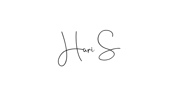 Create a beautiful signature design for name Hari S. With this signature (Andilay-7BmLP) fonts, you can make a handwritten signature for free. Hari S signature style 4 images and pictures png