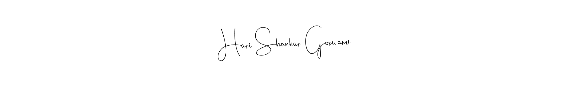 How to make Hari Shankar Goswami name signature. Use Andilay-7BmLP style for creating short signs online. This is the latest handwritten sign. Hari Shankar Goswami signature style 4 images and pictures png