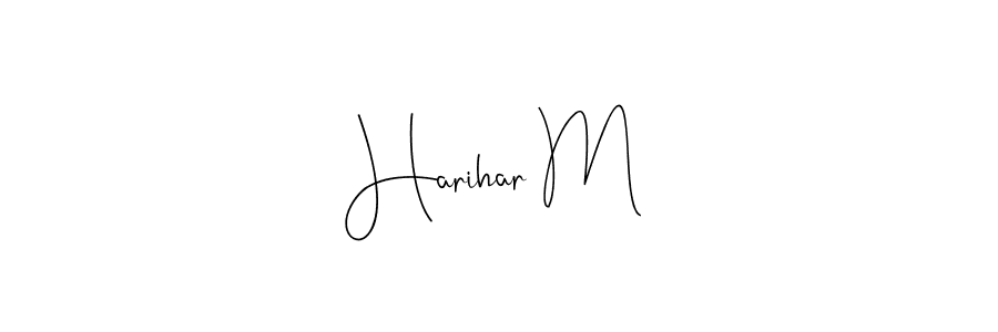 This is the best signature style for the Harihar M name. Also you like these signature font (Andilay-7BmLP). Mix name signature. Harihar M signature style 4 images and pictures png