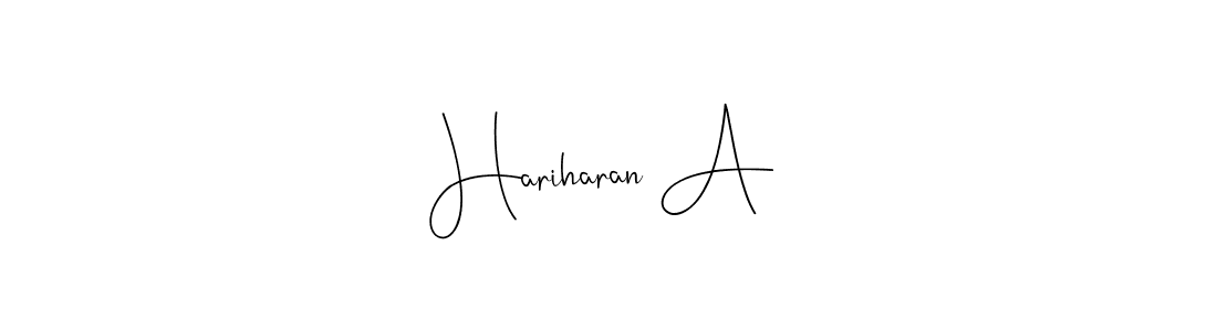 You can use this online signature creator to create a handwritten signature for the name Hariharan A. This is the best online autograph maker. Hariharan A signature style 4 images and pictures png