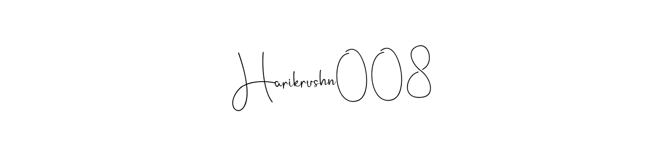 if you are searching for the best signature style for your name Harikrushn008. so please give up your signature search. here we have designed multiple signature styles  using Andilay-7BmLP. Harikrushn008 signature style 4 images and pictures png