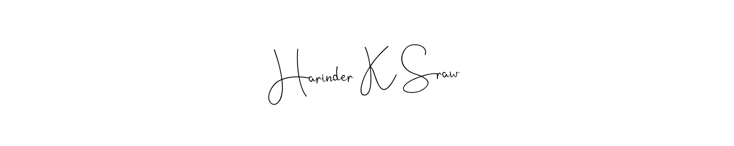 Harinder K Sraw stylish signature style. Best Handwritten Sign (Andilay-7BmLP) for my name. Handwritten Signature Collection Ideas for my name Harinder K Sraw. Harinder K Sraw signature style 4 images and pictures png