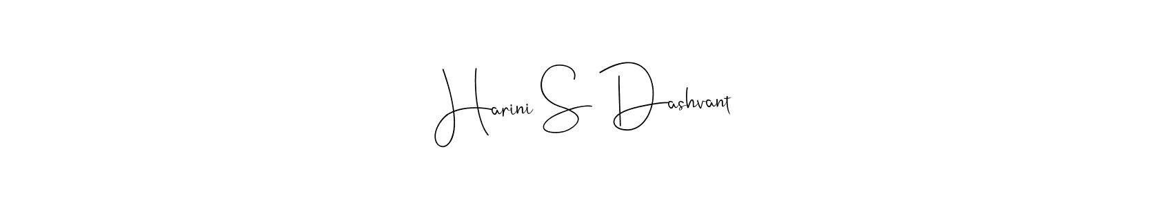 Create a beautiful signature design for name Harini S Dashvant. With this signature (Andilay-7BmLP) fonts, you can make a handwritten signature for free. Harini S Dashvant signature style 4 images and pictures png